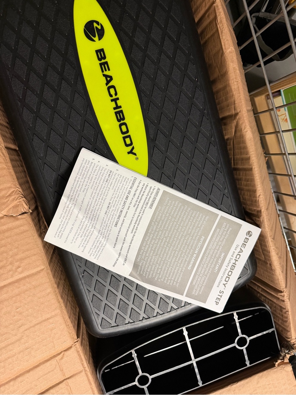 Beachbody Black Step Platform with Bright Yellow Accent